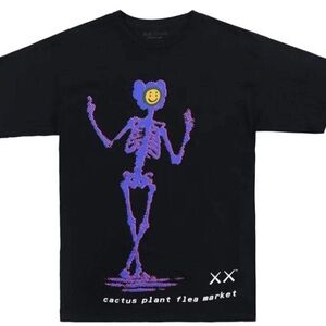 Kaws X Cactus Plant Flea Market Black T-Shirt new in package